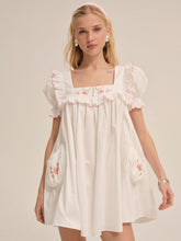 Women Tea Time Babydoll Dress - White