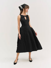 Women Evanie Structured Midi Dress - Black
