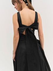 Women Evanie Structured Midi Dress - Black