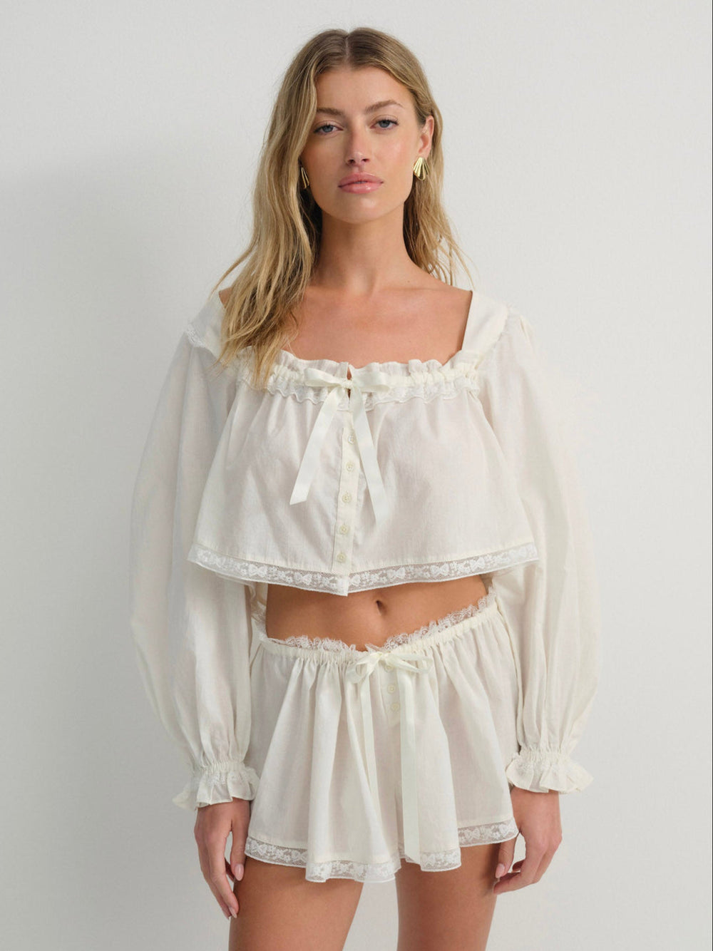 Women Venetia Sleep Top - Vintage Cream