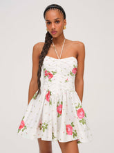 Women Rosebud Corset Mini Dress - White