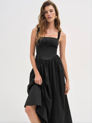 Women Etienne Midi Dress - Black