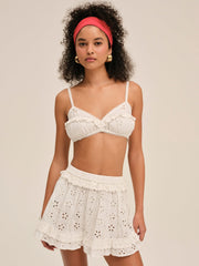 Women Dreamy Daisy Bra Top - White
