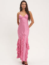 Women Elea Silk Maxi Dress - Rose