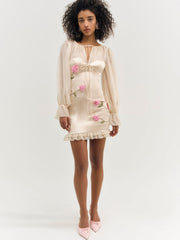 Women Ophelie Organza Mini Dress - Blush