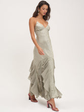 Women Elea Silk Maxi Dress - Sage