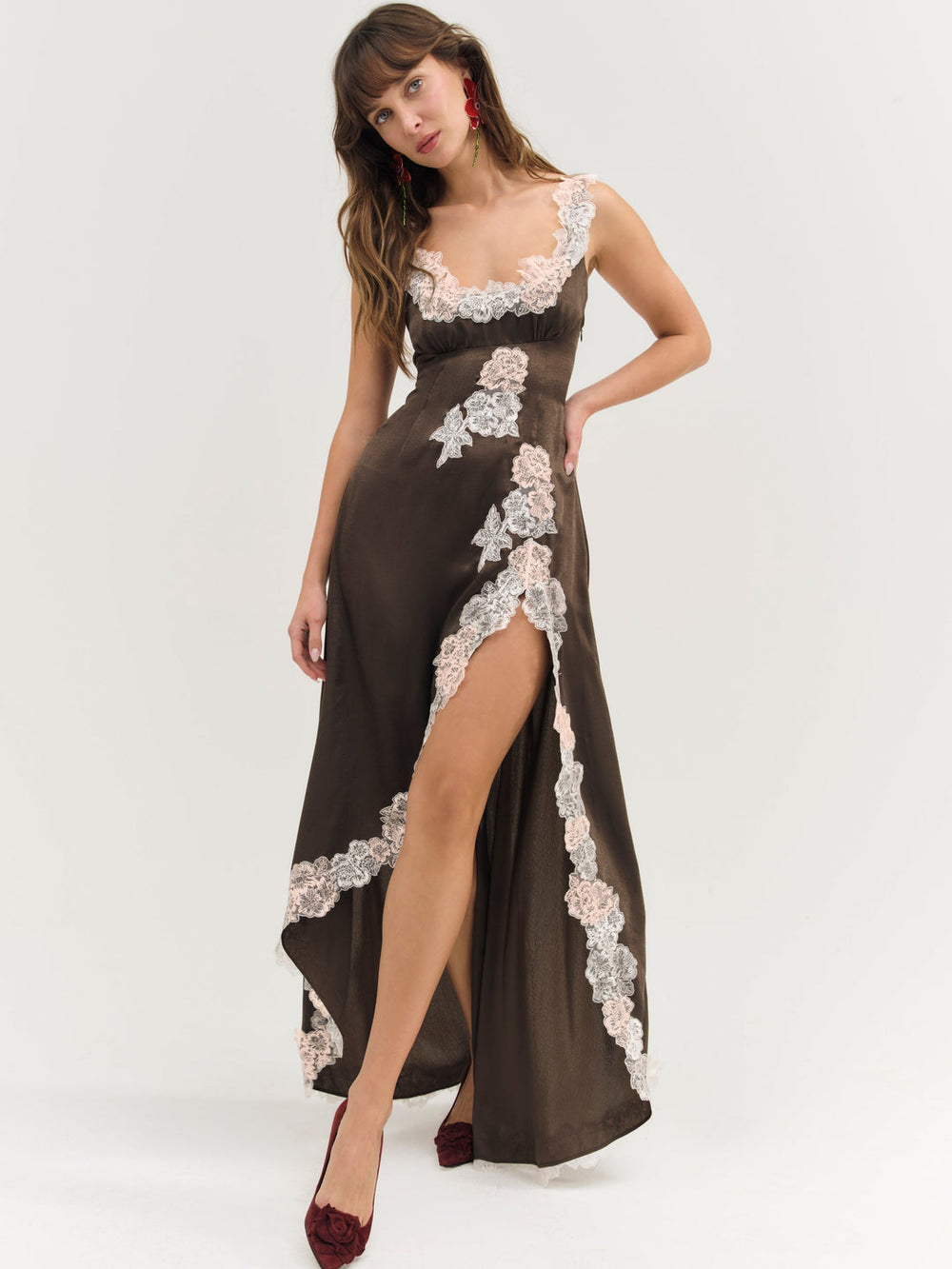 Women Clemence Maxi Dress - Chocolate