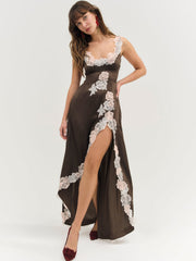 Women Clemence Maxi Dress - Chocolate