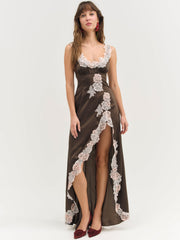 Women Clemence Maxi Dress - Chocolate
