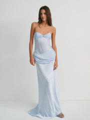 Women Daisy Gown - Baby Blue