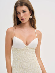 Women Bridget Beaded Mini Dress - Cream