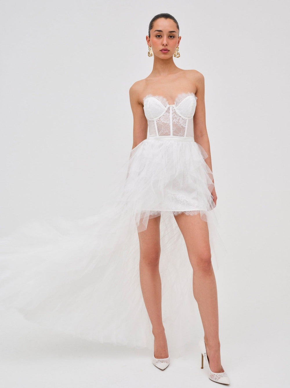 Women Bustier Gown - White