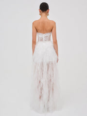 Women Bustier Gown - White