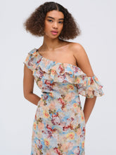 Women Delphine Midi Dress - Blue
