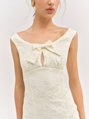 Women Rosie Jacquard Mini Dress - Cream