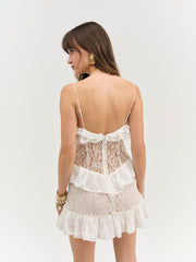 Women Lea Lace Mini Dress - Cream