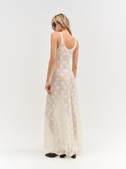 Women Ella Lace Maxi Dress - Cream