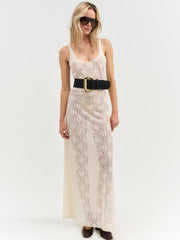 Women Ella Lace Maxi Dress - Cream