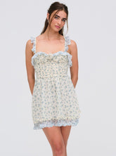 Women Chateau Mini Dress - Blue