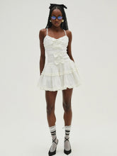 Women Whipped Cream Taffeta Mini Dress - White