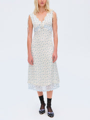 Women Chateau Midi Dress - Blue