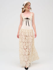 Women Coco Lace Maxi Dress - Cream