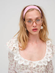 Women Pastel Fields Midi Dress - Cream