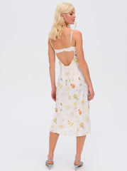 Women Chania Midi Dress - White