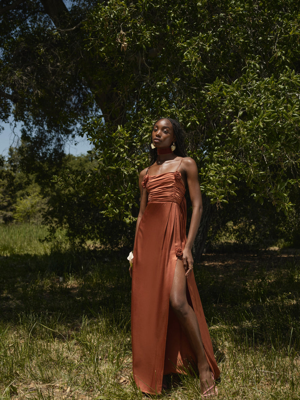 Women Winona Bridesmaid Gown - Orange