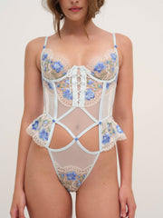 Women Festival Rose Teddy - Blue