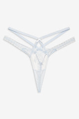 Women Blair Bow Thong Panty - Blue