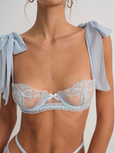 Women Blair Bow Underwire Bra - Blue