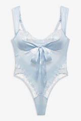 Women Blair Bow Bodysuit - Blue