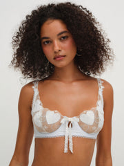 Women Pure Heart Underwire Bra - White