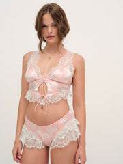 Women Audrey Jacquard Top - Peach