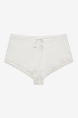 Women Antique Store Lace Shorts - White