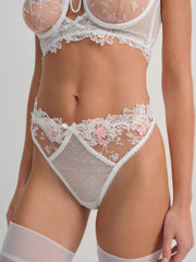 Women Le Fleur Thong Panty - Peach