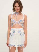 Women Festival Rose Skirt - Blue
