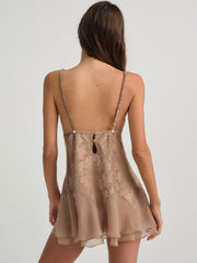 Women Holly Slip Dress - Chocolate