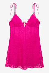 Women Creamsicle Lace Slip Dress - Pink