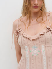 Women Eloise Asymmetric Knit Dress - Peach