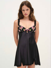 Women Love Garden Slip Dress - Black