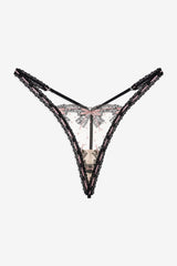 Women Love Letters Thong Panty - Black