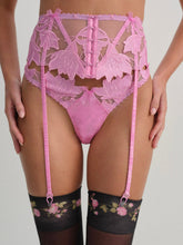 Women Maye Embroidered Garter Belt - Pink