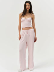Women Elliana Wide Leg Pant - Dusty Pink