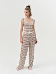 Women Bella Wide Leg Pant - Brown