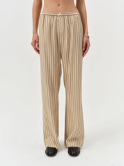 Women Mindy Wide Leg Pant - Brown