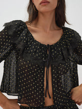 Women Liz Lurex Dot Top - Black