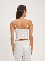 Women Elliana Sleep Top - White