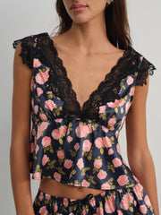 Women Kayla Sleep Top - Navy
